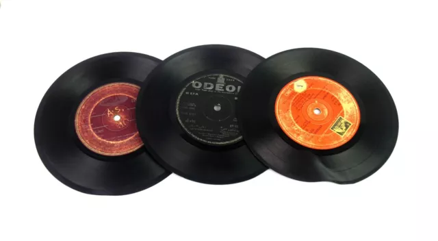 Gramófono Música Record Disco Indio Vintage 3 Disco Lote Decorativa i46-148 Eeuu 2