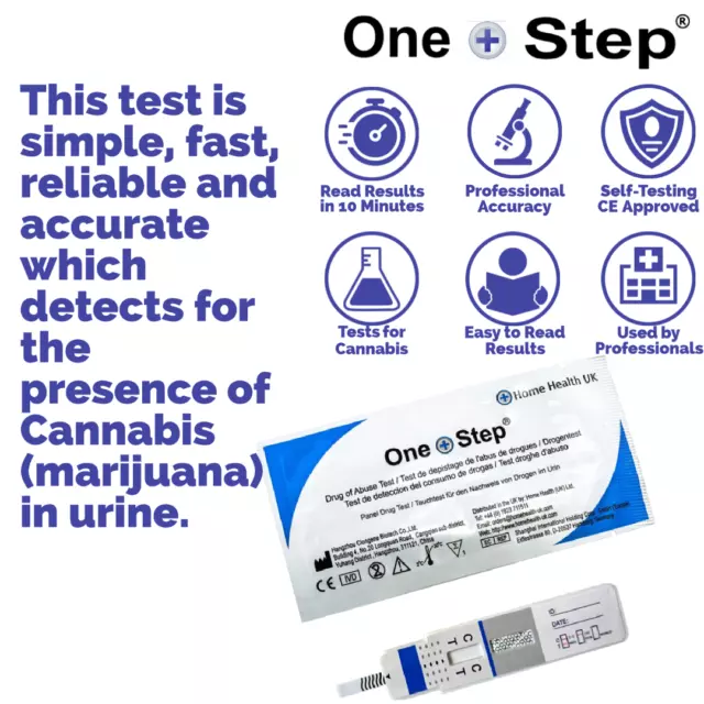 Cannabis Urine Drug Testing - Tests Individually Sealed - Choose Pack Size 2