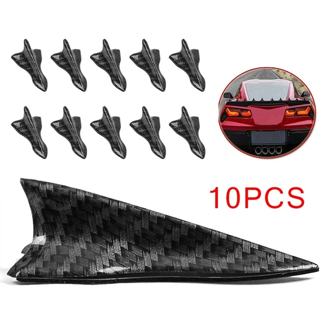 Nuovissimo paraurti spoiler 10 pz fibra di carbonio nera migliora il risparmio di carburante