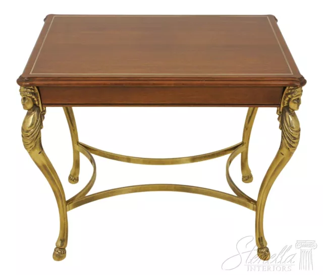 58170EC: KARGES Neoclassical Brass Base Cocktail Occasional Table 58170EC: KARGES Neoclassical Brass Base Cocktail Occasional Table