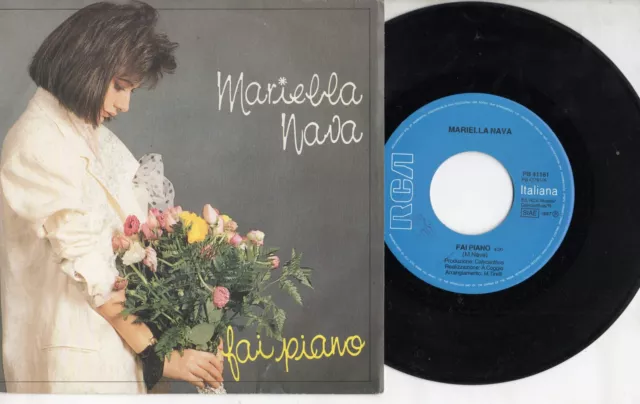 MARIELLA NAVA disco 45 giri MADE in ITALY 1987 SANREMO Fai piano