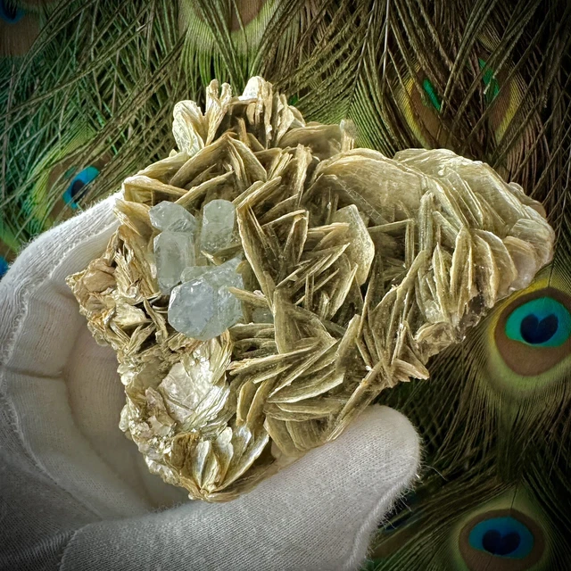 319g Aquamarin auf Muskovit Stufe aus Mineralien Sammlung Auflösung Konvolut