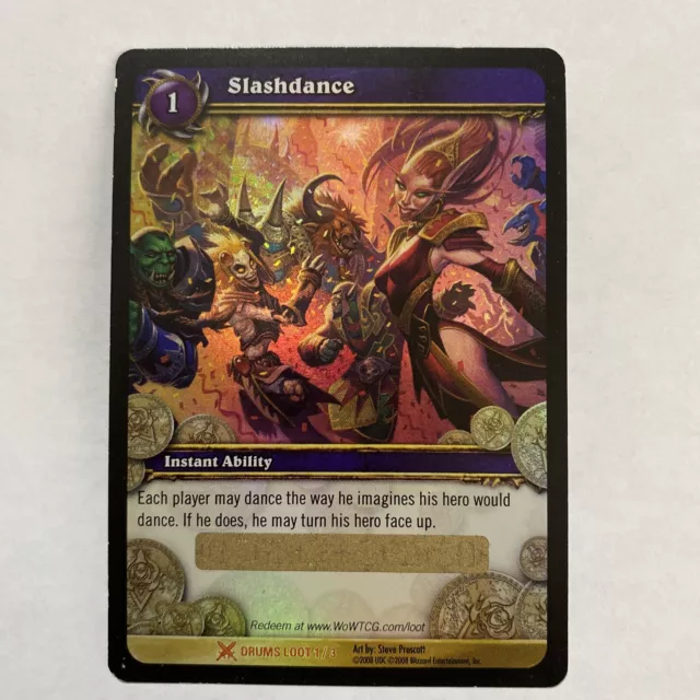 World Of Warcraft WOW Unused Slashdance Loot Card