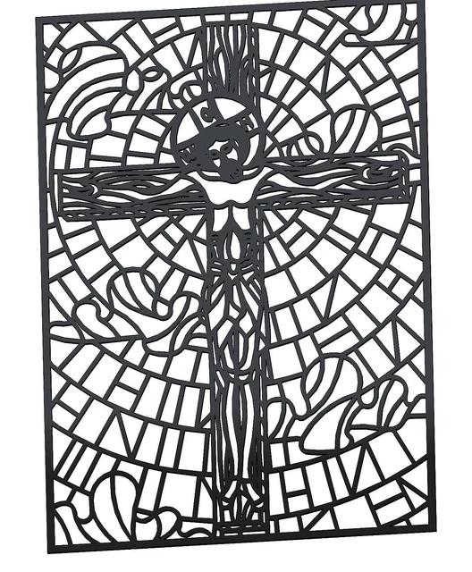 G Code Engraving Files 2 DXF CNC file g code laser cut plasma router Christian Stained glass ...