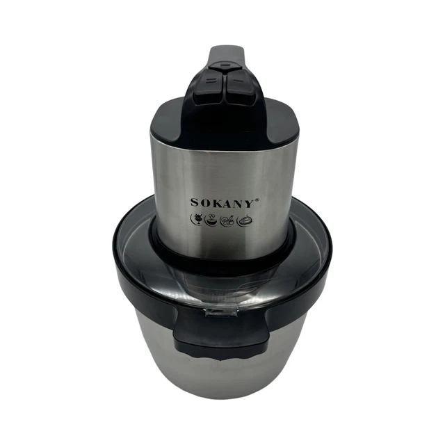 Elektrischer Zerkleinerer 300W - 2.5L Edelstahl Mit 3 Geschwindigkeiten & 2 Klingen