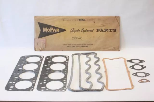 NOS 1956 1957 Dodge Plymouth DeSoto V8 Cylinder Head Gasket Set Mopar 1879668