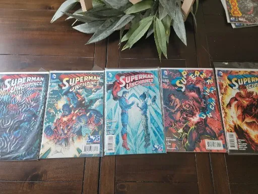 SUPERMAN Unchained #1-9 RUN LOT DC Comics + Variant Jim Lee Scott Snyder 🦝