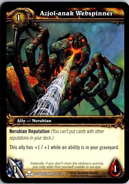 Azjol-anak Webspinner ScourgeWar 205 / 270 Alex Harley World of Warcraft CCG TCG