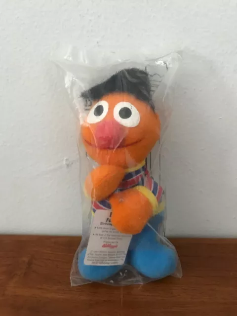 NEW Vtg 1999 Kellogg's Sesame Street Ernie Mini Beans Bean Bag Plush Doll Toy 5"