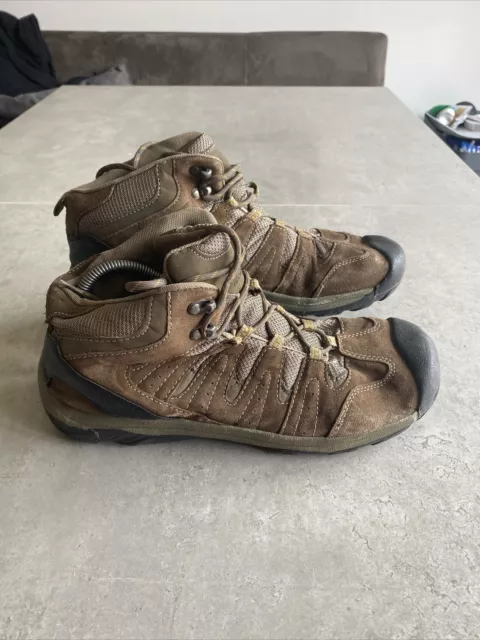 OZARK TRAIL MEN Shoes Brown Black UK 9.5 Leather Bump Toe Hiking Trail ...