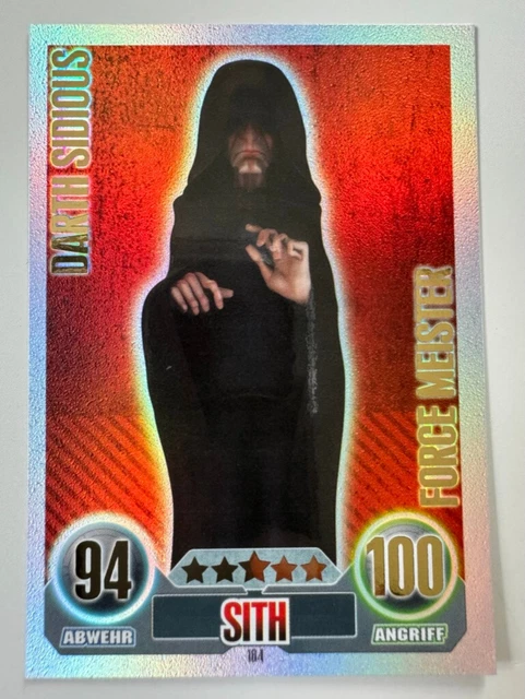 Force Attax Star Wars Darth Sidious TOPPS FORCE ATTAX Serie 1 - 184 - DARTH SIDIOUS - Force Meister - Sith
