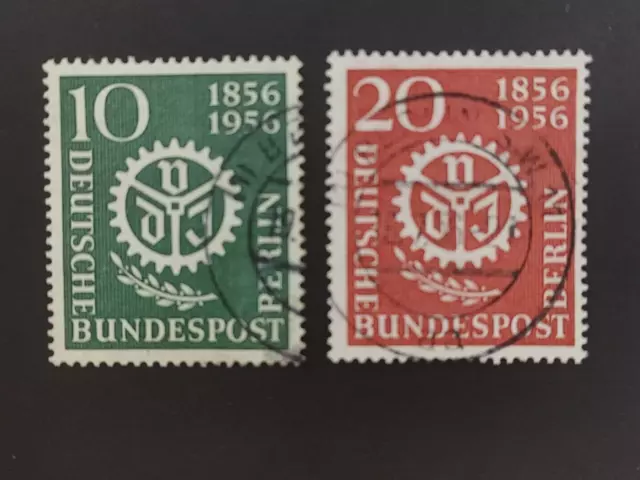 Briefmarken Berlin 1956 MiNr 138/139 100Jahre Verein Deutscher Ing. gestempelt