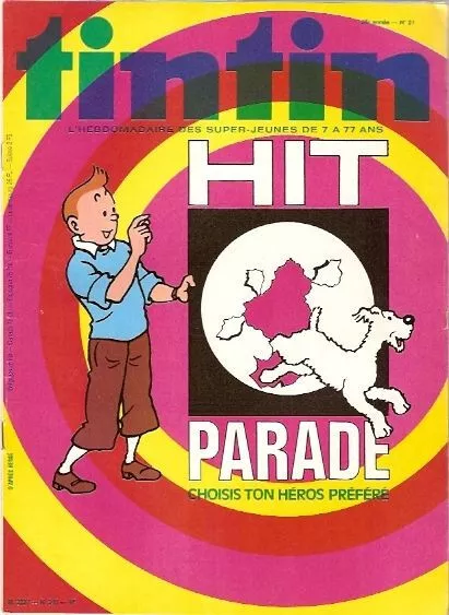 Revue Tintin 35è année # 21 / 245 16/05/1980 couv' Hergé pub Big Jim footballeur