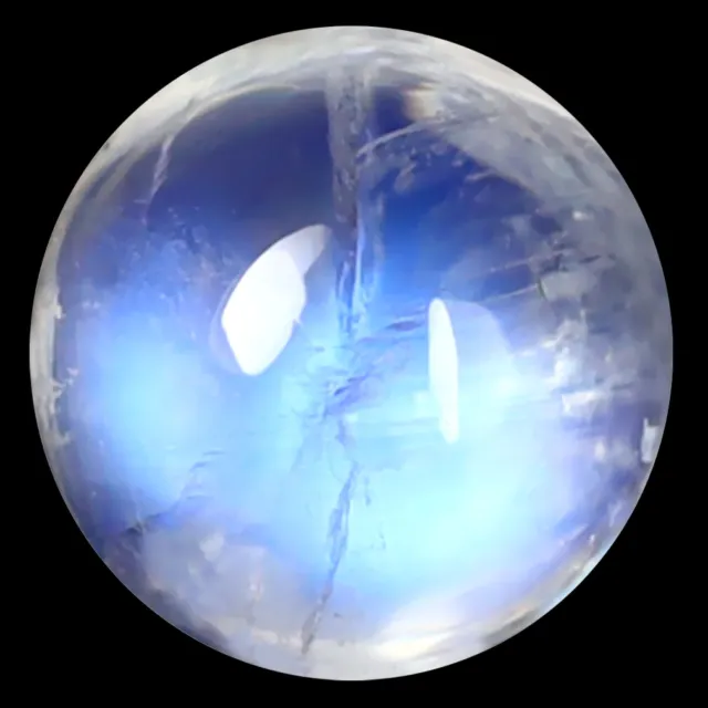 1.77 CT AAA Fabuleux Rond Cabochon Forme (7 X 7 MM ) Arc-en-Ciel Bleu Lune