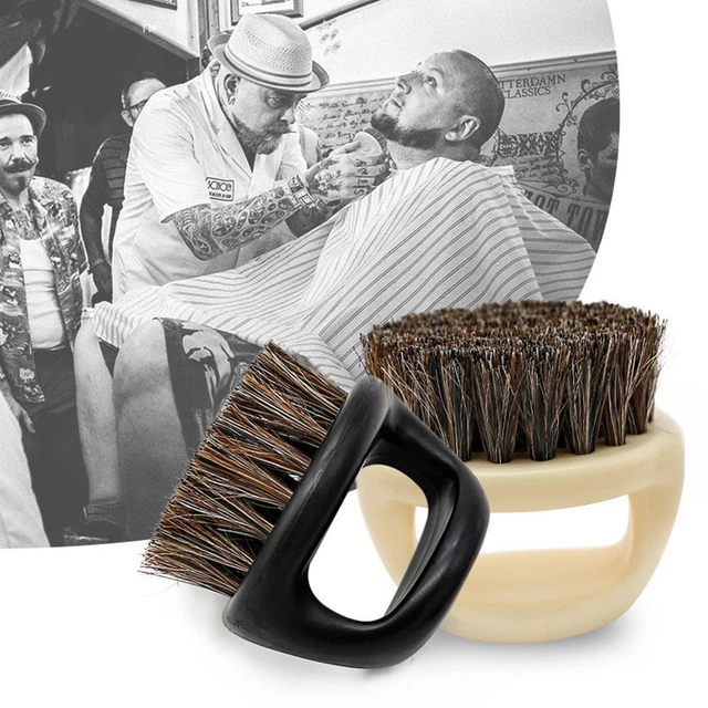 Pferde borste Barber Bart Pinsel Styling-Pflege Ring Design Rausbürste