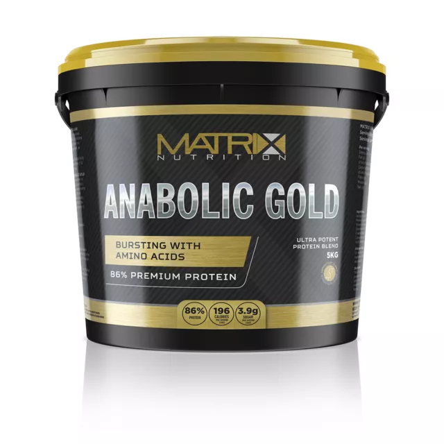 Matrix Nutrition Anabolic Gold Optimum Whey Protein 86% - Low Cost Per Serving