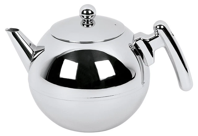 BREDEMEIJER Teekanne Bella Ronde 1,2l chrom mit flachem Boden   102295 4