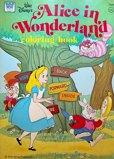 WALT DISNEY S ALICE In Wonderland Coloring Book Whitman 1049 1976 19 WALT DISNEY S ALICE In Wonderland Coloring Book Whitman 1049 1976 19