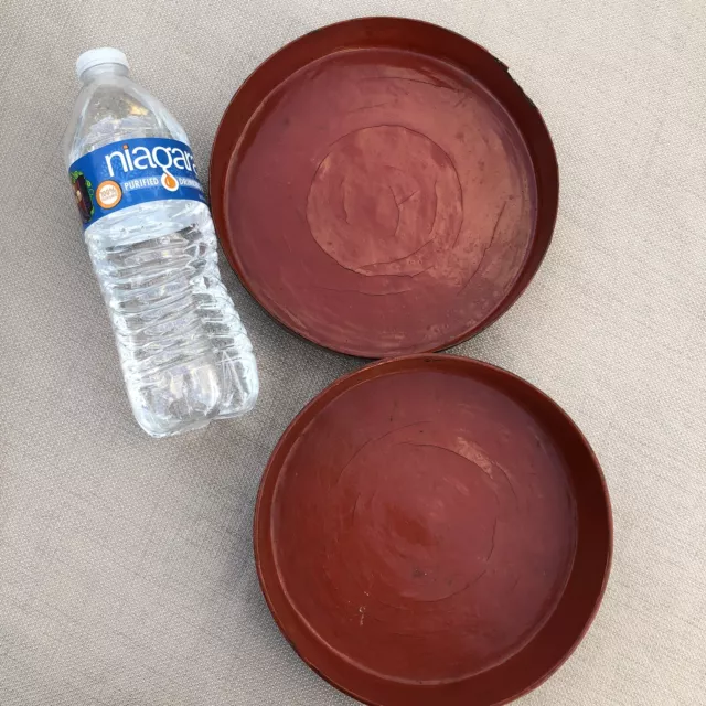 Antique Burma Betel Tray Red Lacquer Yun Decorated 10