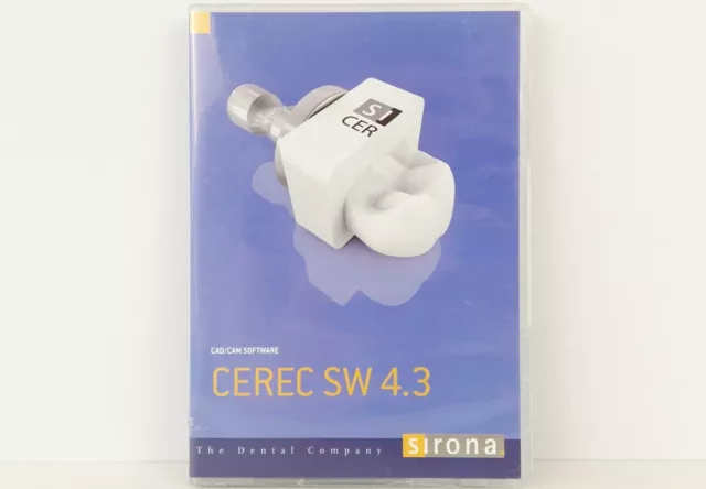 Sirona CEREC SW 4.3 Disk Programm CAD/CAM Software Bluecam Omnicam Dental