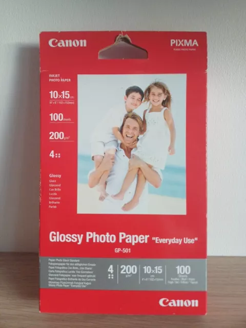 Canon Glossy Photo Papier Brillant 10x15cm Pack of 100 GP-501