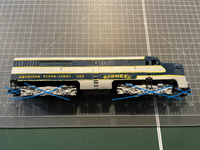 American Flyer S Train 466 COMET ALCO Diesel Locomotive SHELL ONLY PART LOT E 2