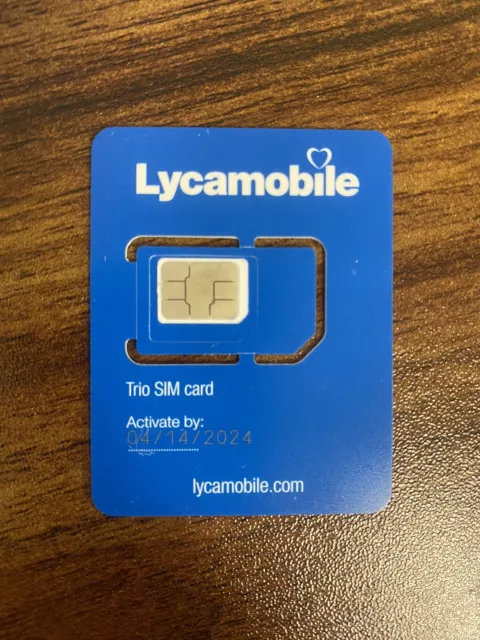 Lyca mobile $19 Plan One Month Preload No Packing Exp 04/14/2024