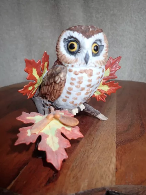 Lenox Porcelain Bird Figurine Saw Whet Owl Excellent