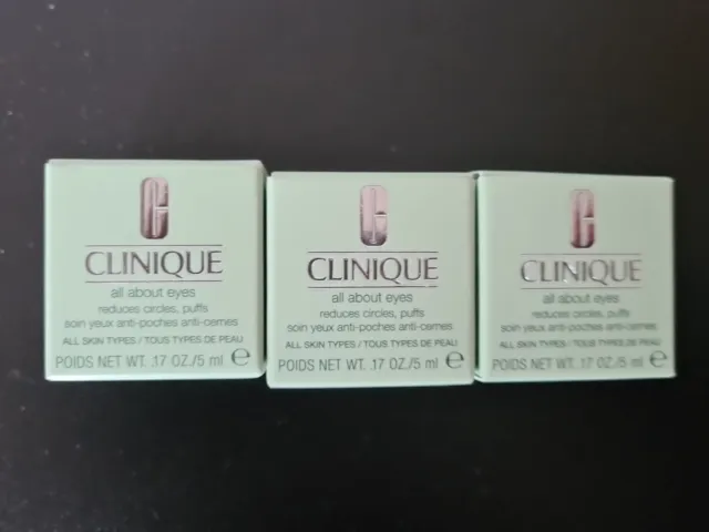 Clinique  all about eyes 15ml ( 3x5ml) Spezialpflege für die Augenpartie