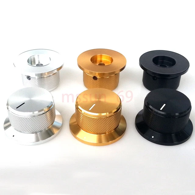 44X34x25mm Aluminum Button Volume Potentiometer Knob for Guitar Amp 6.0mm