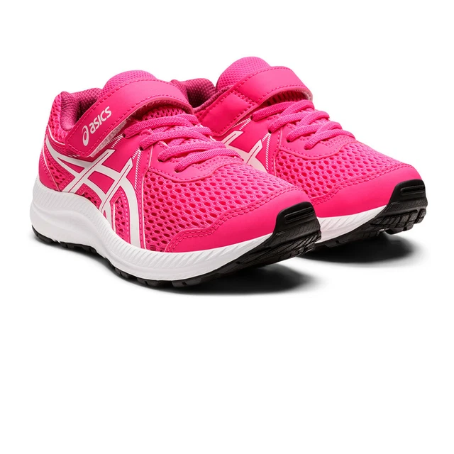 Asics Boys Contend 7 PS Running Shoes Trainers Sneakers Pink Sports Breathable