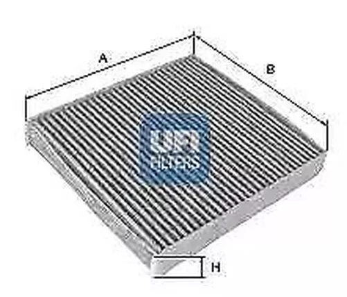 54.263.00 UFI Actif Carbone Filtre Intérieur Cabine Air Filtre ADV182522,