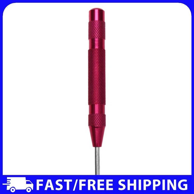AUTOMATIC CENTRE PUNCH Steel Spring Loaded Marking Holes Hand Tool (Red