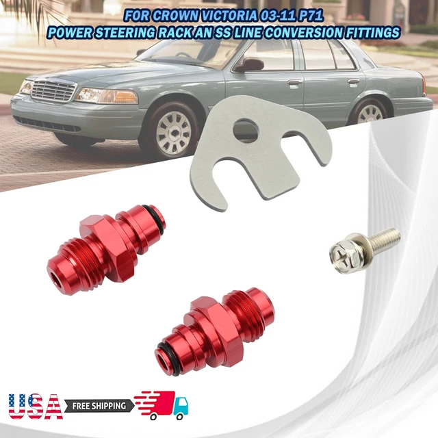 POWER STEERING RACK Line Conversion Fittings For Ford 0311 Crown