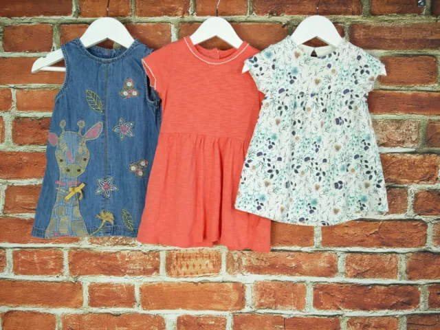 Baby Girl Bundle Aged 12-18 Month Mothercare Zara Summer Dress Floral Denim 86Cm