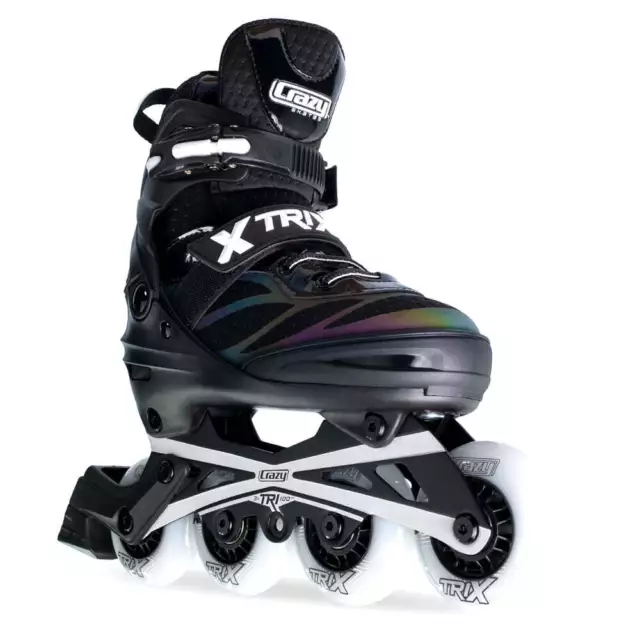 Crazy Skates TRIX Size Adjustable PRO Roller Inline Blades for Kids, Boys Girls