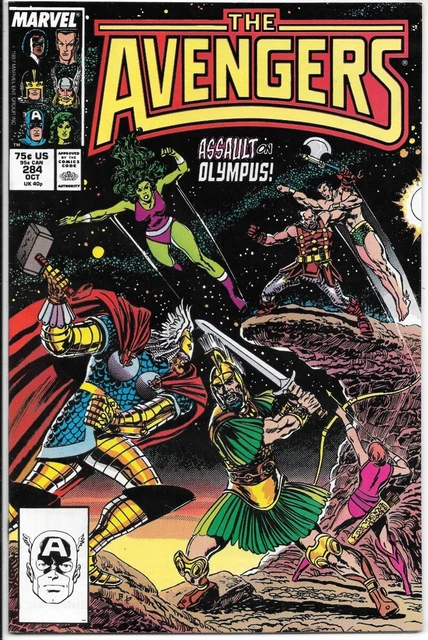 The Avengers Comic Book #284 Marvel Comics 1987 VERY FINE NEW UNREAD