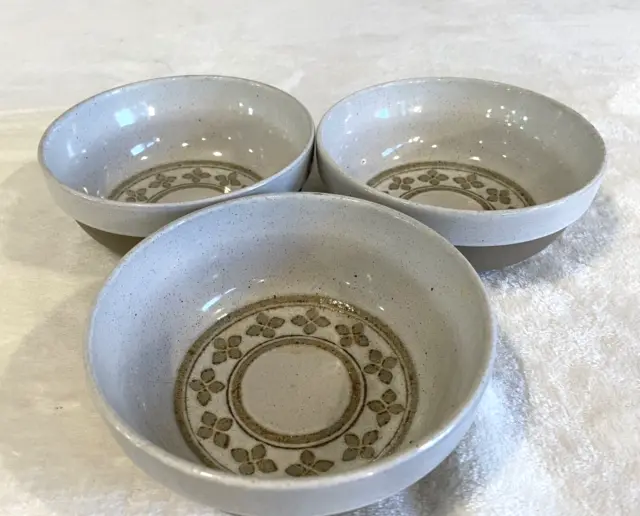 MIDWINTER STONEWARE ENGLAND Provence Set of 3 Soup Cereal Coupe Bowls
