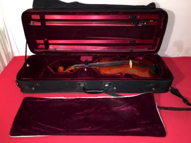 VIOLINE-Geige  Hersteller mit Bogen und Koffer 3/4 MEZO FORTE Aufkleber