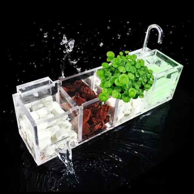 Aquarium External Filter Box Fish Tank Filter Box without Water Pump Increase