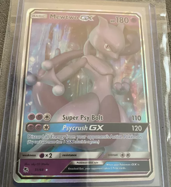 MEWTWO GX 31/68 Hidden Fates FULL ART HOLO FOIL RARE NM/M