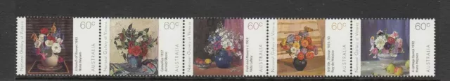 Mint 2011 National Gallery Flowers Stamp Strip Of 5