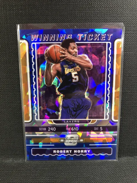 Robert Horry 2019 Panini Contenders Optic Winning Tickets Blue Cracked Ice - A1L