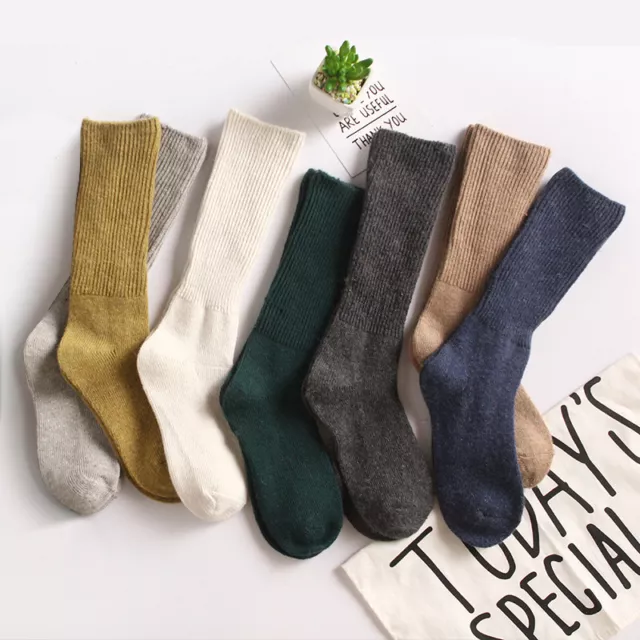 Women Men's Wool Cashmere Design Thick Warm Casual Soft Winter Boot Socks 2