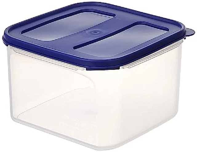PLASTIQUE CARRÉ RÉCIPIENT Nourriture avec Couvercle Pour Dal & Riz ...