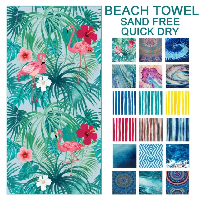 Beach Towel Sand Free Quick Dry Microfibre Absorbent Soft Large / XL Swim Towel