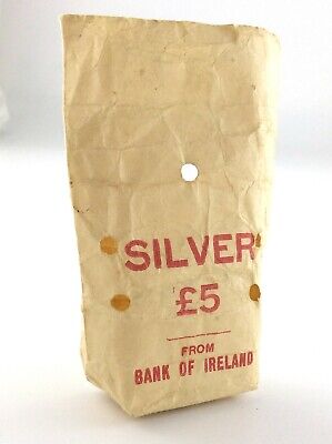 Silver 5 Five Euro From Bank Of Ireland Paper Bag Money Bag S155