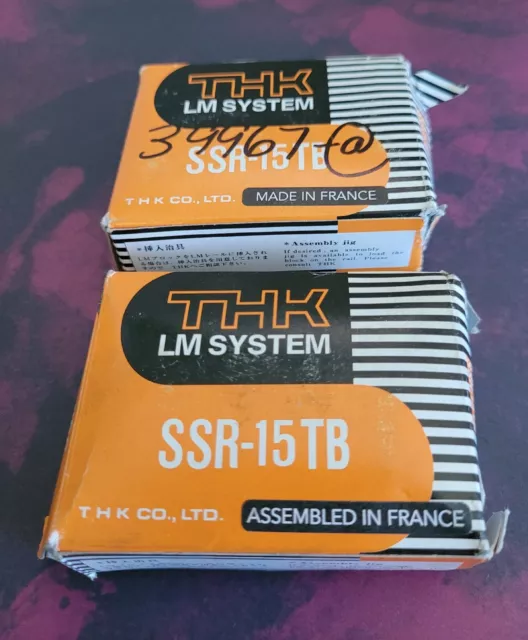 THK SSR-15TB SSR15XTB1SSC1 (GK) Block Pair Of 2 New Old Stock Bearings