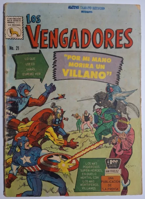 Los Vengadores #15 Jack Kirby Arte Español Los Vengadores #21 La Prensa 1966 Raro