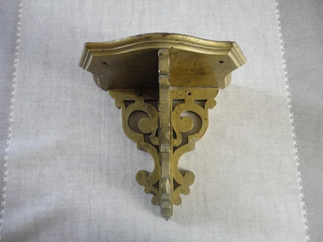 Lot De 2 Grandes Consoles Appliques Murales Néogothiques – Style Staff, Patiné, Neuves